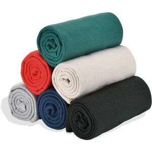 fleece throw blankets set of 6 lightweight soft cozy couch bed travel pet